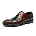 Scarpe da uomo Valstrend in pelle, modello formale casual con punta quadrata, grandi taglie, calzature eleganti e comode.