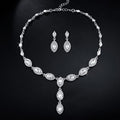 Orecchini e collana da sposa Valstrend Jewelry con zirconi, perfetti per sera e festa, elegante set di gioielli da sposa.