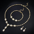 Orecchini e collana da sposa Valstrend in zirconi, gioielli eleganti per sera e feste, set di gioielli nkn50.