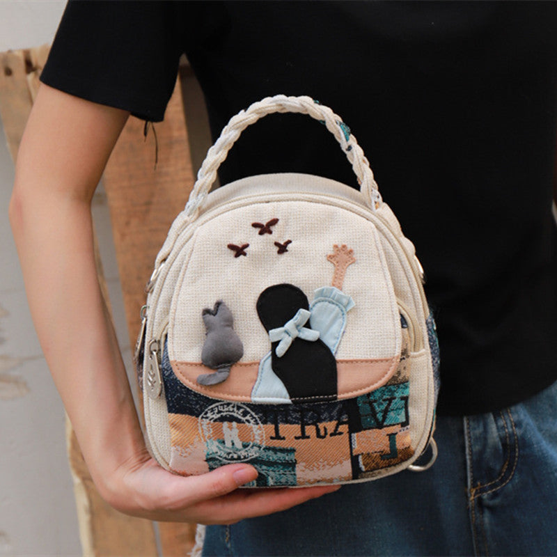 Borsa messenger in tessuto canvas valstrend, multiuso, casual, con tracolla regolabile e scomparti pratici per uso quotidiano.