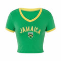T-shirt donna a maniche corte con collo rotondo e stampa di lettere casual, marca Valstrend shop, immagine frontale.