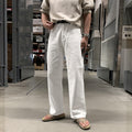 Pantaloni larghi estivi Valstrend, stile vintage americano, tessuto lavato, pantaloni casual a gamba larga da donna