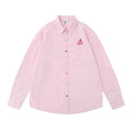 Camicia lunga da uomo Valstrend con ricami, maniche lunghe, stile casual e loose, con taschino frontale, tessuto morbido.
