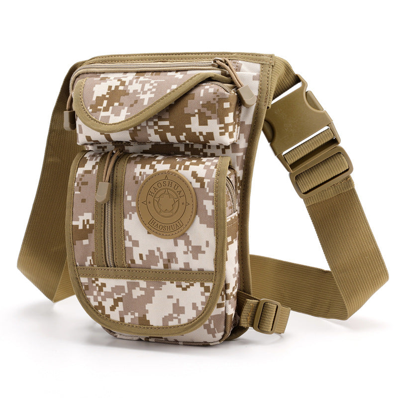 Marsupio uomo in tela retrò Valstrend con borsa a vita a gamba, stile vintage e comodo per uso quotidiano.