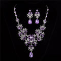 Orecchini e collana da sposa Valstrend, accessori eleganti in metallo con dettagli raffinati per donna.