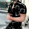 Camicia uomo Valstrend in stile casual con stampa 3D, vestibilità ampia e design moderno, ideale per look informali.