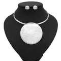 Set di collana da sposa Nigeria con pendente a perline in lega, gioielli esagerati e di moda, ideale per occasioni speciali.