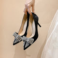 Scarpe con tacco a spillo e strass da donna Valstrend in stile francese, con dettagli eleganti e design sofisticato.
