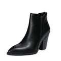 Stivali donna Valstrend con tacco spesso, cerniera posteriore, suola antiscivolo e design invernale slim fit.