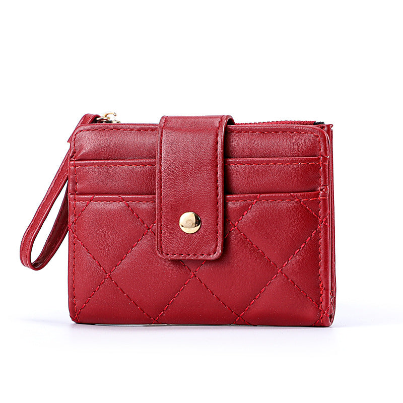 Portafoglio donna semplice e di nicchia Valstrend Shop, compatto e elegante con scomparti per carte e contanti.