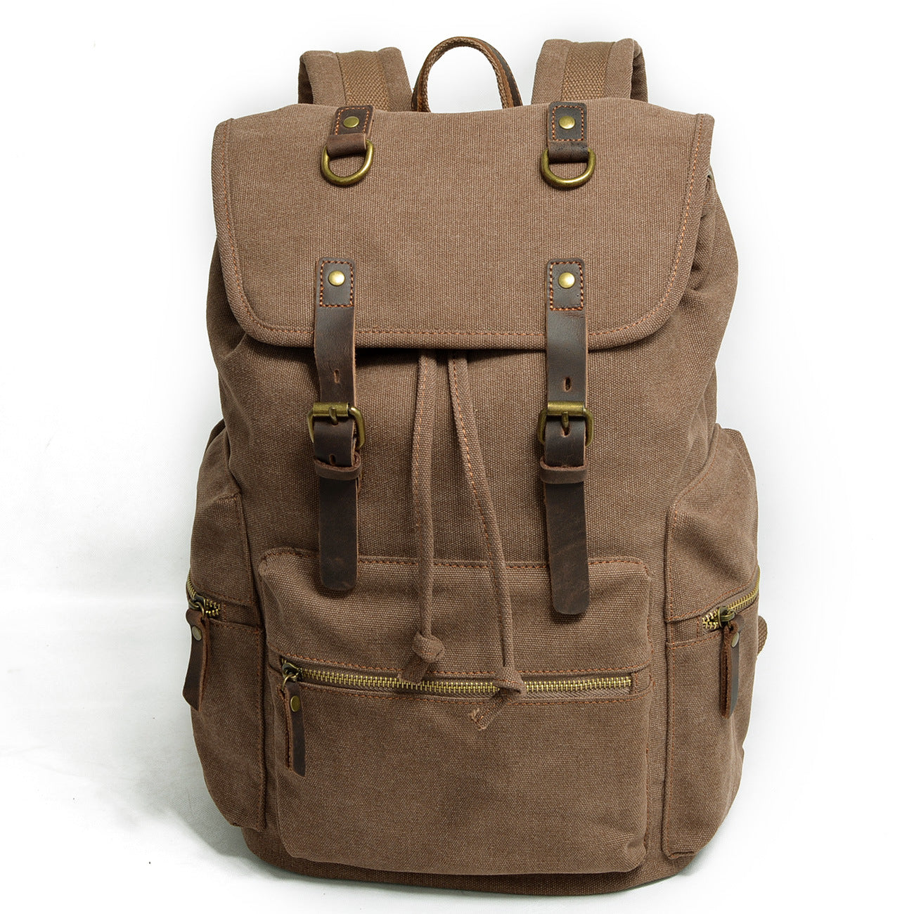 Zaino casual in tela per uomo, stile pratico e resistente, con spallacci regolabili e tasche esterne, marca Valstrend shop.