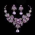Set di orecchini e collana con goccia d'acqua a farfalla, gioielli da matrimonio Valstrend, con dettagli eleganti e raffinati