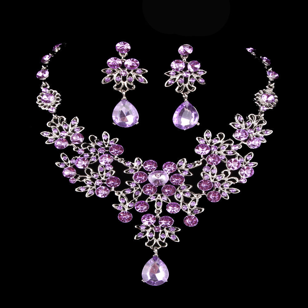 Set di orecchini e collana con goccia d'acqua a farfalla, gioielli da matrimonio Valstrend, con dettagli eleganti e raffinati