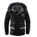 Giacca da uomo Valstrend con colletto imbottito in cotone spesso, stile moderno e calore massimo.
