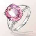 Anello di fidanzamento in stile europeo e americano, in oro con incastonature di pietre preziose, marchio Valstrend.