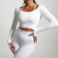Completo da donna Valstrend, tuta running a maniche lunghe in maglia a coste, stile alla moda e staccabile.