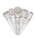 Massaggiatore elettrico 5 in 1 per viso e corpo, con spazzola in lattice, Valstrend shop, dispositivo portatile multi-funzione skincare