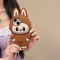 Cartoon Cute Three-Dimensional Pull Cloth Suitable for Iphone16 Apple 15/13/14Pro Max Mobile Phone Case