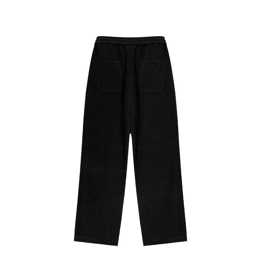Pantaloni casual da uomo Valstrend in velluto a costine con orlo tridimensionale, stile rilassato e moderno.