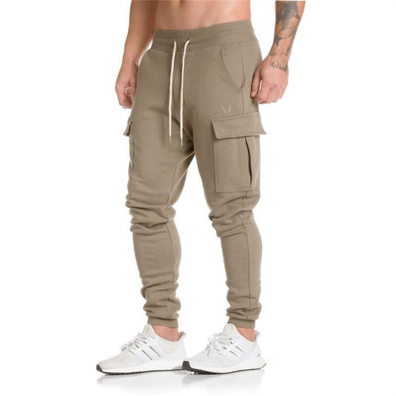 Pantaloni sportivi casual camouflage Valstrend, pantaloni fitness slim per allenamento e allenamento.