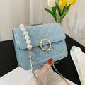 Borsa a tracolla Valstrend con catena di diamanti, design elegante con dettaglio di croce e tracolla in metallo lucido.
