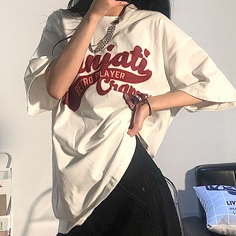 White Short Sleeve Half Sleeve Top