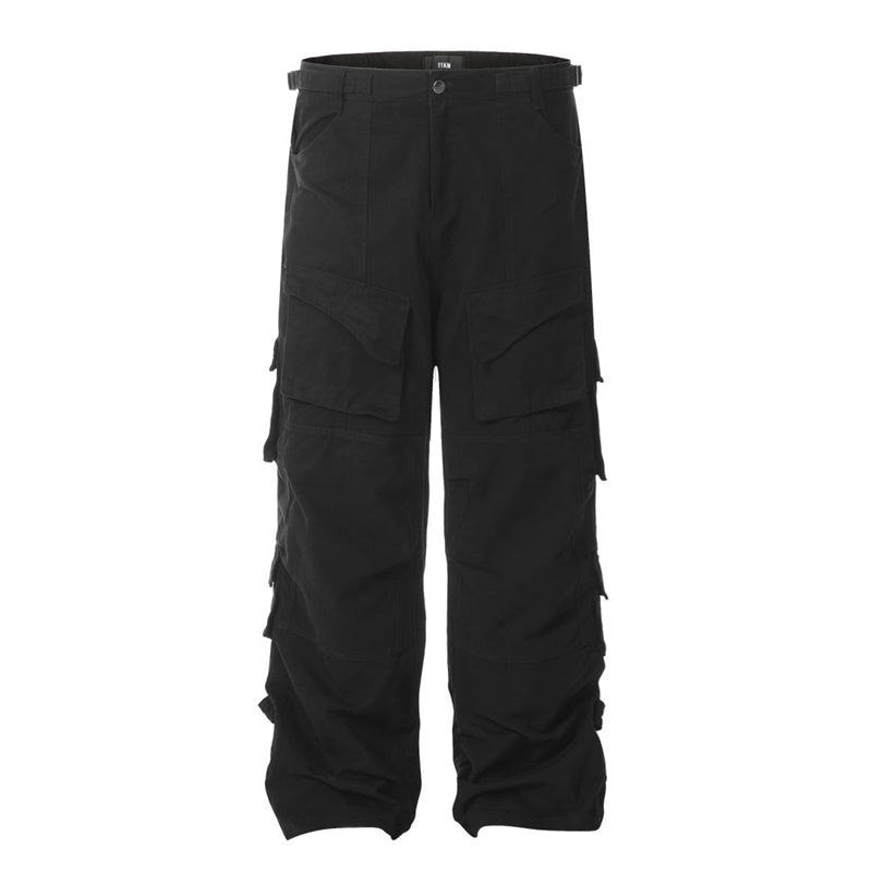Pantaloni larghi a sigaretta Valstrend, modello Advanced Sense, in tessuto leggero con taglio dritto e vita alta, in colore neutro.