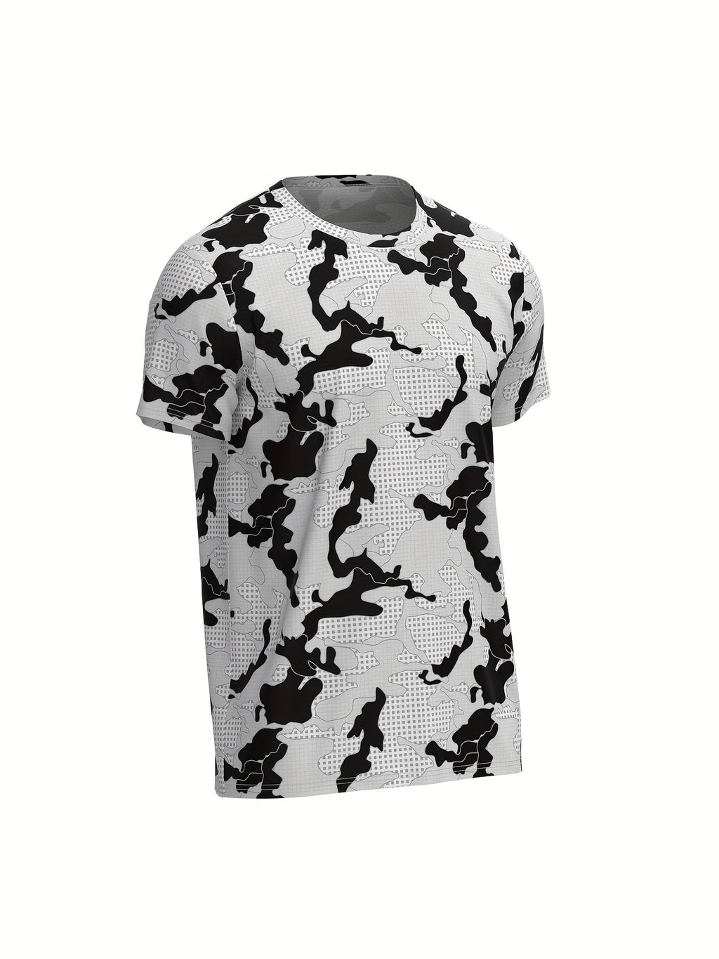 Maglietta uomo a maniche corte con scollo a giro, tessuto leggero e traspirante, ideale per pesca, corsa e escursioni, marca Valstrend.