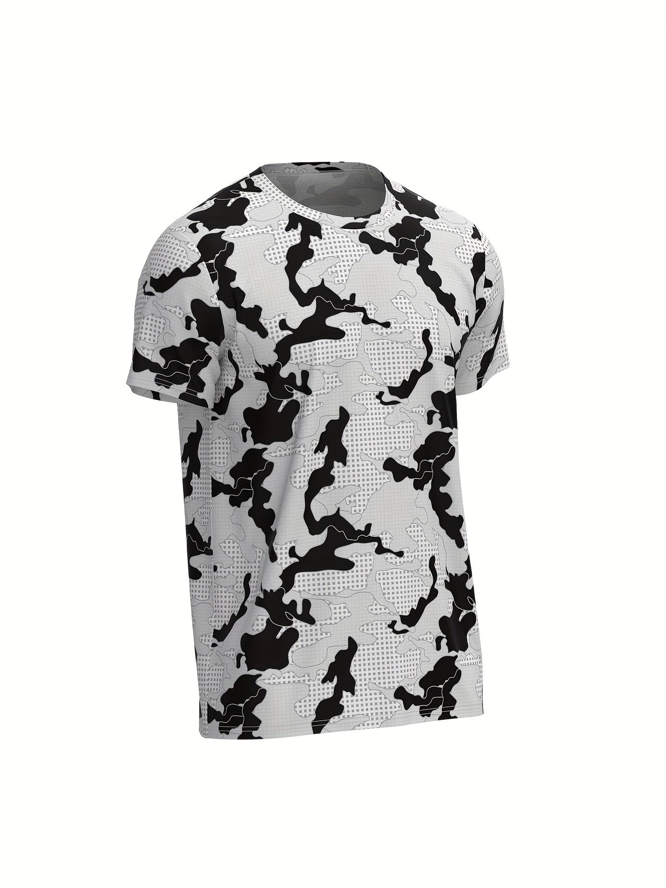 Maglietta uomo a maniche corte con scollo a giro, tessuto leggero e traspirante, ideale per pesca, corsa e escursioni, marca Valstrend.