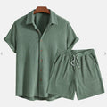 Shorts da spiaggia casual e ampi Valstrend, multicolore, maniche corte, abbigliamento estivo leggero e comodo.