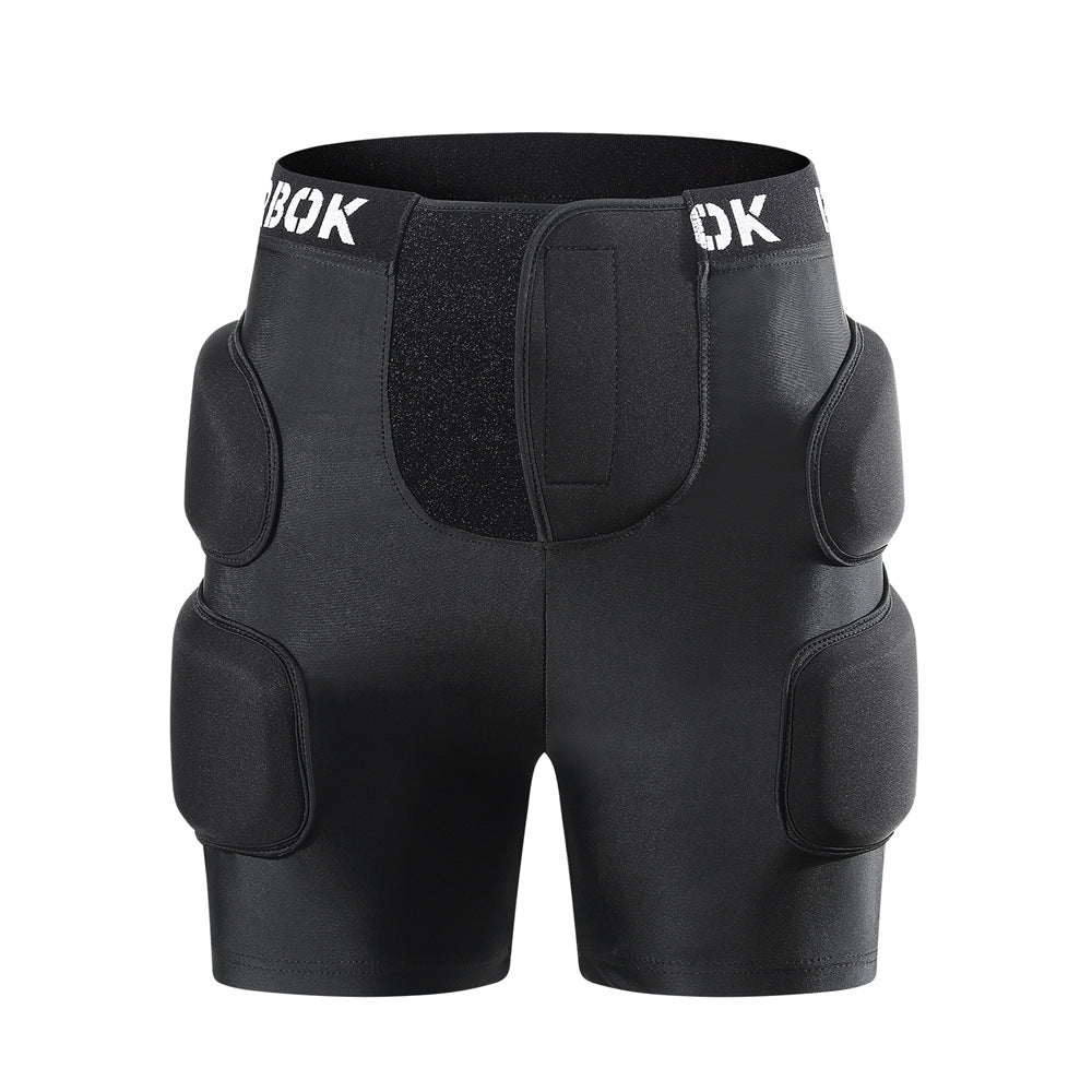 Pantaloni con protezioni per pattinaggio e skateboard, pantaloni con imbottitura anti-caduta per sport invernali e sport all'aperto.