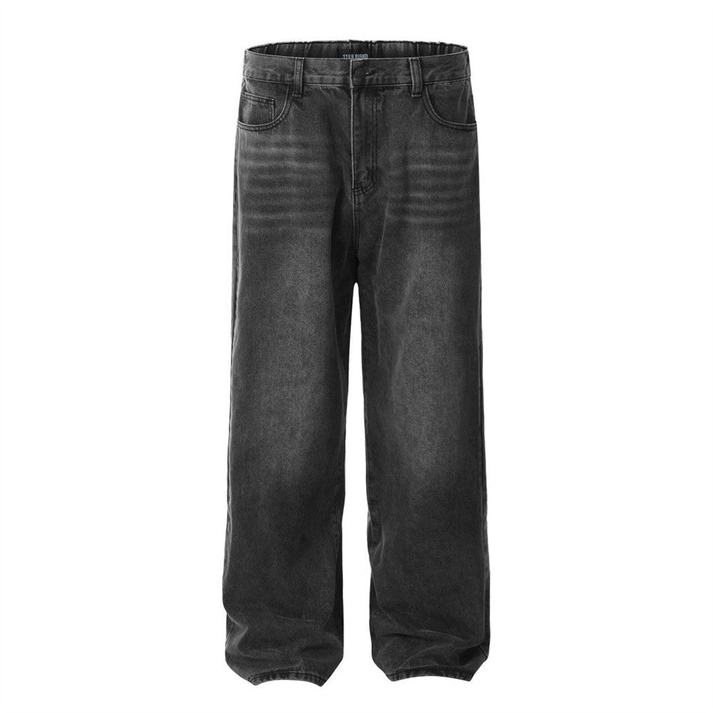 Men's Loose Leisure Washed-out Wide Leg Jeans
