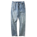 American Street Cross Jeans Men's Ins Fashionable Retro Straight Washed Loose Casual Trousers
