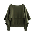Women's Pullover Cape Sweater Top
