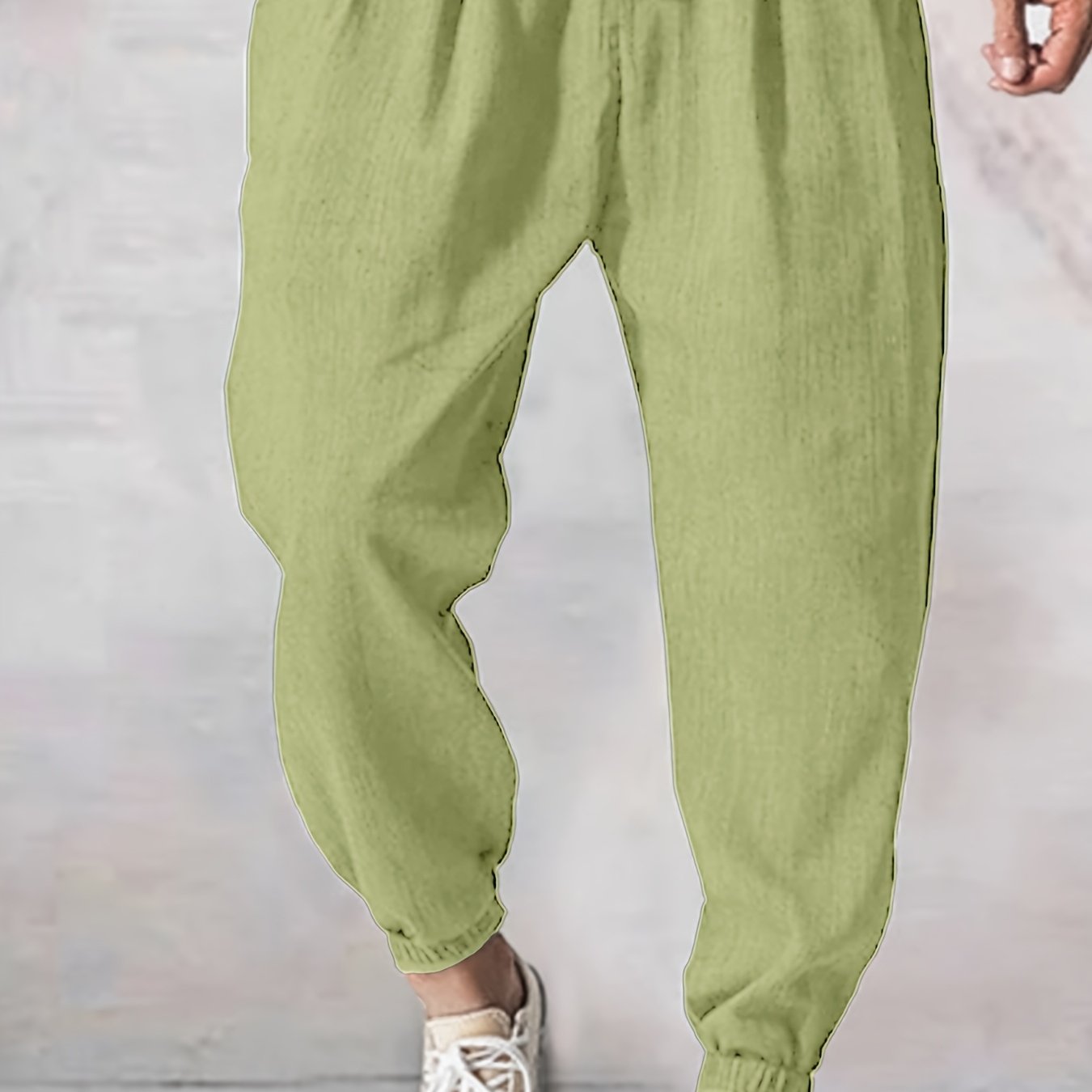 Joggers uomo Valstrend in tessuto lavato e strappato, pantaloni casual a vita bassa con tasche e cintura con coulisse.