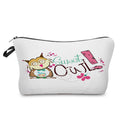 Cartoon Cute Owl Print Cosmetic Bag