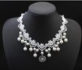 Set di collana e orecchini da sposa eleganti Valstrend, gioielli europei in perle per matrimonio e occasioni speciali.