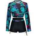 Costume da bagno sportivo Valstrend con maniche lunghe, design sexy, scollo piccolo e dettagli eleganti per spa e nuoto.