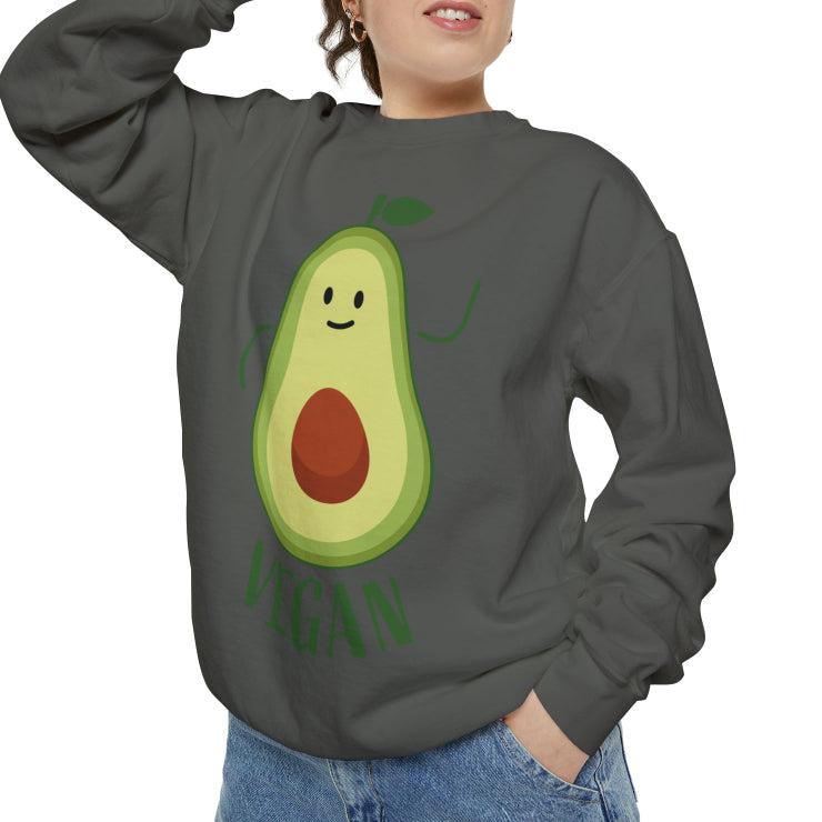 European And American Cartoon Avocado Printing Pullover Sweater