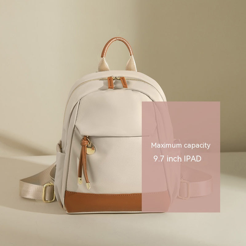 Borsa donna a doppio spalla Valstrend in tessuto Oxford, con manici e dettagli eleganti, vista frontale su sfondo neutro.