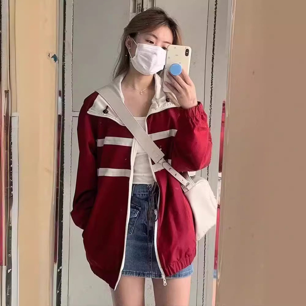 Giacca larga in stile Harajuku, moda coreana, marca Valstrend Shop, tessuto leggero e dettagli di moda giapponese