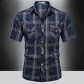 Camicia casual a maniche corte per giovani uomini, marca Valstrend shop, con tessuto leggero e stile informale.