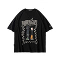T-shirt oversize con stampa cartoon street, moda casual da coppia, marca Valstrend, maniche corte e stile rilassato