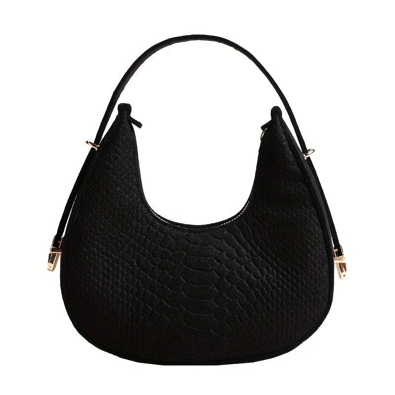 Camouflage Pattern Synthetic Top-Handle Bag for Women, Casual Stone Texture Shoulder Handbag, Unlined, Zipper Closure, Occasion-Themed, with Black & Blue for Women
