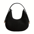 Camouflage Pattern Synthetic Top-Handle Bag for Women, Casual Stone Texture Shoulder Handbag, Unlined, Zipper Closure, Occasion-Themed, with Black & Blue for Women