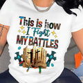 Religious Element Scripture Letter Printed Round Neck T-shirt, Casual Cut Short Sleeved T-shirt, Spring/summer Style, Women's Clothing