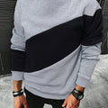 Felpa uomo Valstrend con blocchi di colori, maniche lunghe, stile casual e comodo, ideale per primavera e autunno.