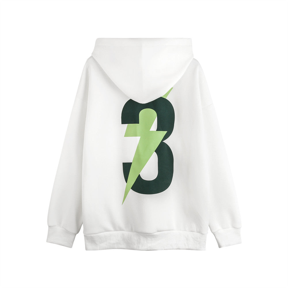 Felpa con stampa Lightning fashion uomo di Valstrend, cappuccio con design grafico e dettagli vivaci.
