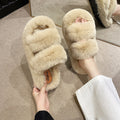 Ciabatte da donna Valstrend con suola antiscivolo e interno in peluche caldo, comode e morbide per il comfort domestico.