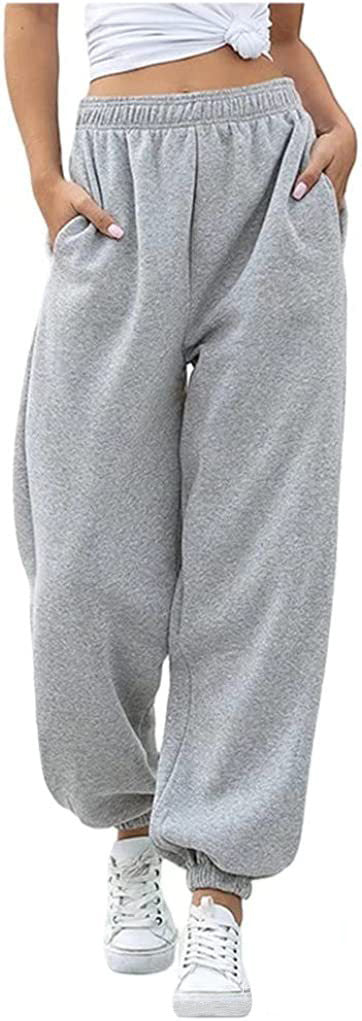 Pantaloni sportivi da donna Valstrend con vita alta, banda alle caviglie, comodi e casual, ideali per il fitness e il tempo libero